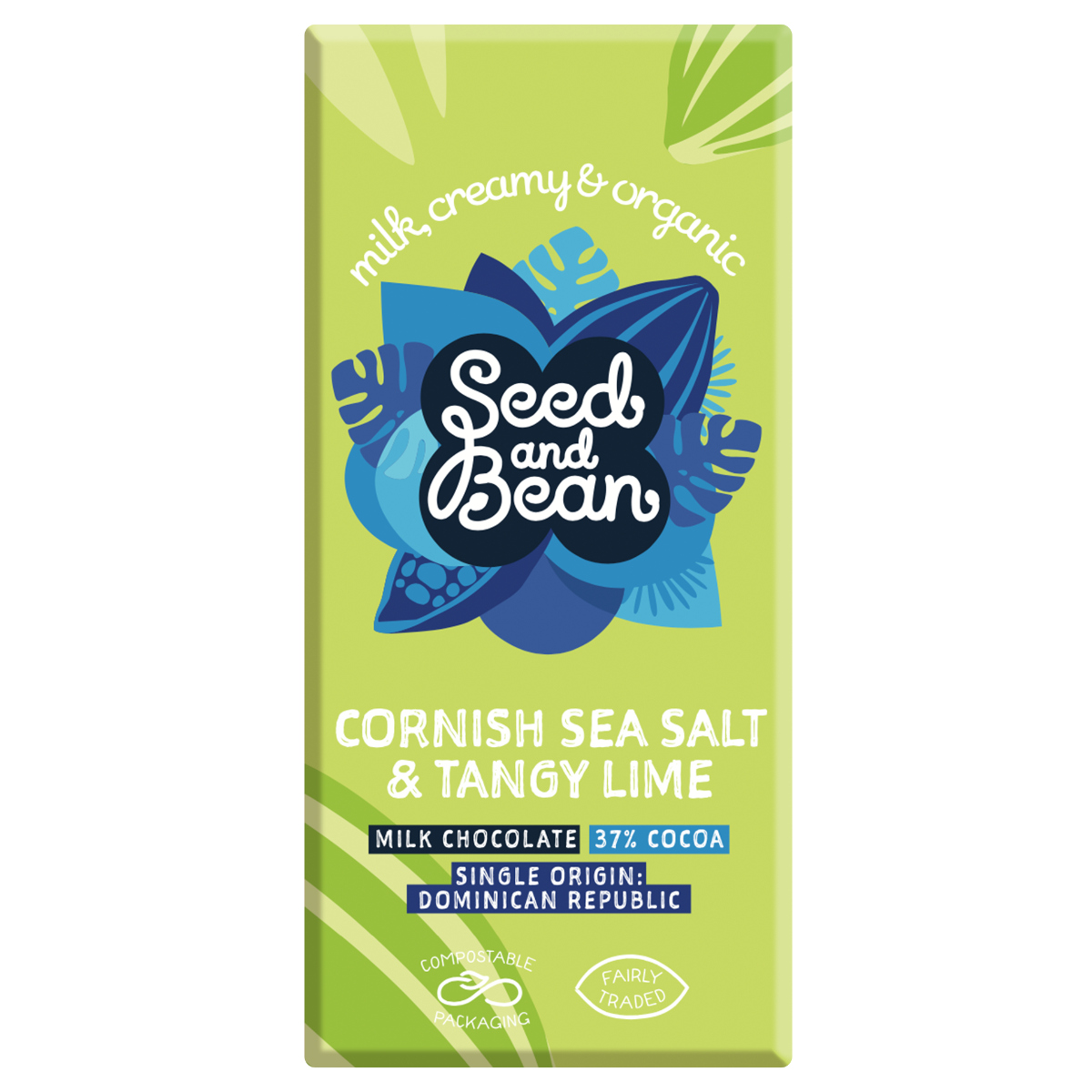Seed and Bean - 37% Milk Cornish Sea Salt and Tangy Lime