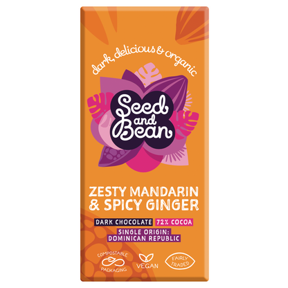 Seed and Bean - 72% Dark Zesty Mandarin and Spicy Ginger